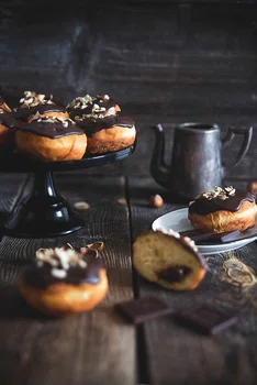 Pączki z kremem orzechowym