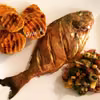 Pieczona dorada w jogurtowej marynacie
