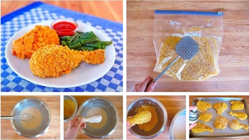 Pieczone udka z kurczaka w cieście piwnym