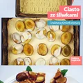 Ciasto ze śliwkami i zalewą śmietanową