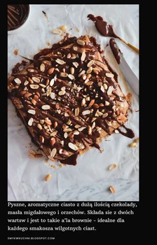 A' LA BROWNIE PIERNIKOWE Z MASŁEM ORZECHOWYM Z MIGDAŁÓW