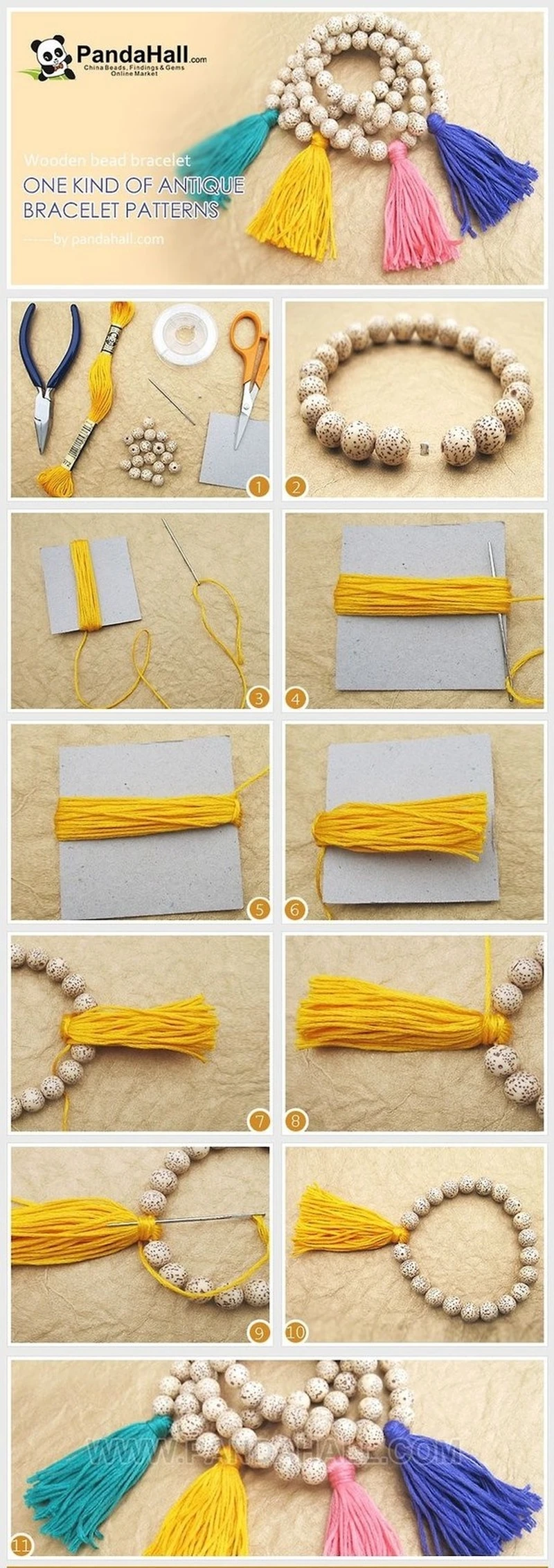 DIY- bransoletki z frędzlami
