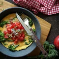 Omlet z brokułem łodygowym