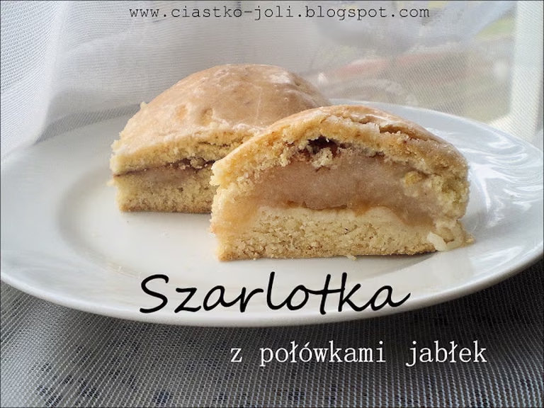 Szybka szarlotka z połówkami jabłek i lukrem ( krok po kroku)