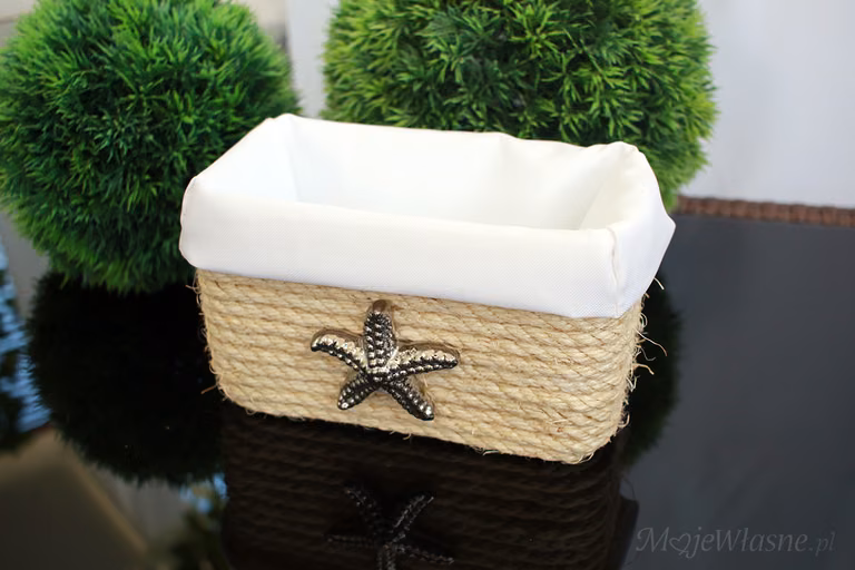 DIY pojemnik ze sznurka