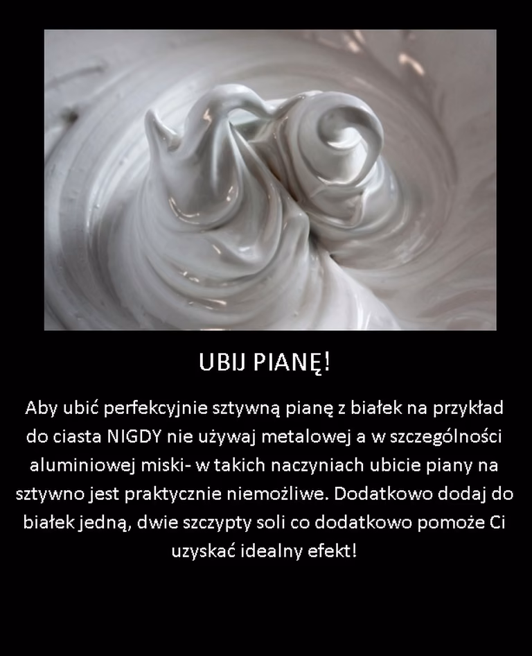 Ubij perfekcyjną pianę z białek