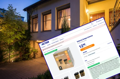 Te nowe lampki solarne z Action za 13 zł to hit sezonu 2026! Wygodne mocowanie na ścianie, uroczy ażurowy klosz - efekt cienia na elewacji robi wrażenie