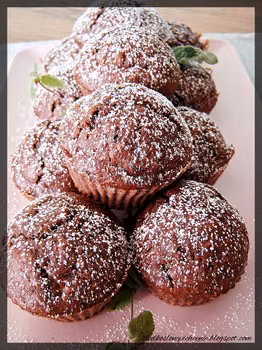 Muffinki czekoladowe z bananem i kokosem