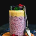 Malinowo-bananowy puding z chia