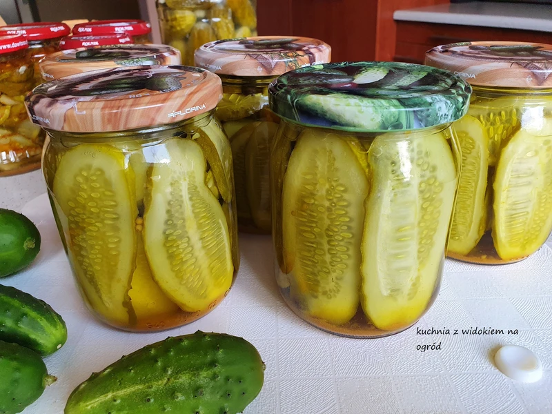Ogórki kanapkowe z kurkumą na zimę. Domowe przetwory.