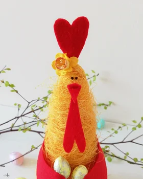 Wesoła kurka wielkanocna – dekoracja diy