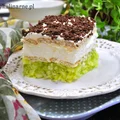 CIASTO BEZ PIECZENIA Z JABŁKAMI I BITĄ ŚMIETANĄ