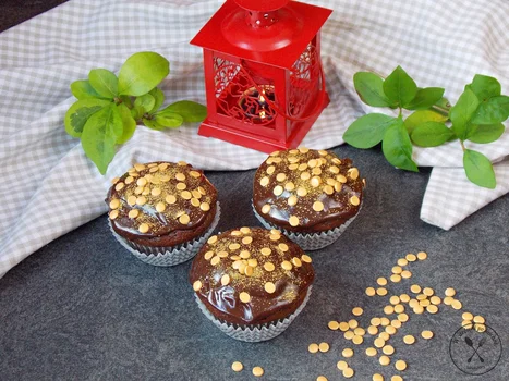 Muffiny piernikowe z powidłami śliwkowymi