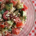 Sałatka z pęczakiem i serem feta