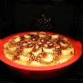 zapiekany : ryż + ananas + jabłka + banany