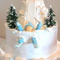 Zabawny zimowy tort