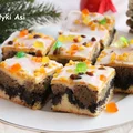 Makowiec z masą serową i orzechową