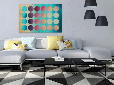 Taniec tysiąca słońc - nowoczesny obraz na płótnie