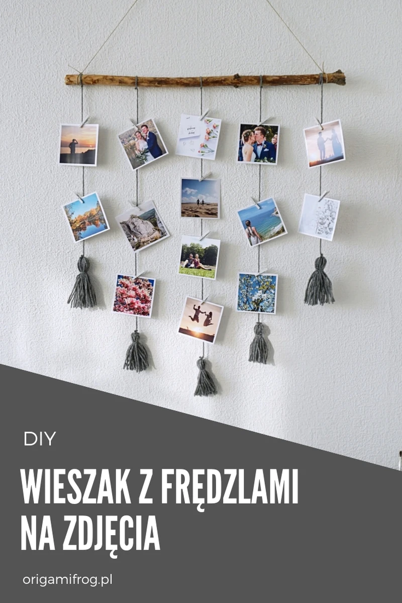 DIY Wieszak z frędzlami na zdjęcia