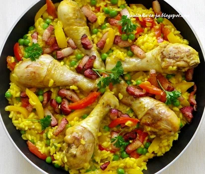 Paella z kurczakiem