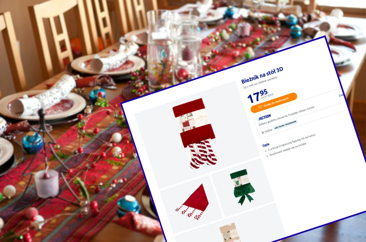 Te urocze bieżniki z Action za 17 zł zrobią mega klimat na świątecznym stole! Modele 3D i soczyste kolory zachwycą gości