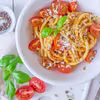 Spaghetti cukiniowo-pomidorowe