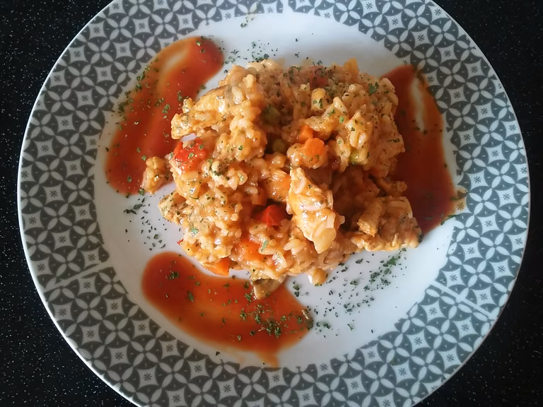 Risotto z kurczakiem i warzywami