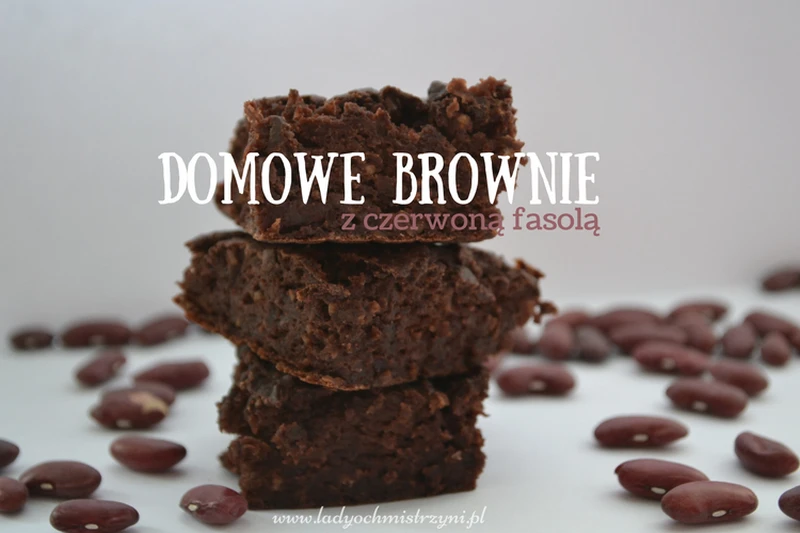 Domowe brownie z czerwoną fasolą