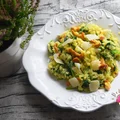 Risotto z kurkami, szpinakiem i serem grana padano