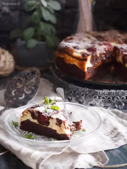 Najlepsze sernikobrownie z malinami
