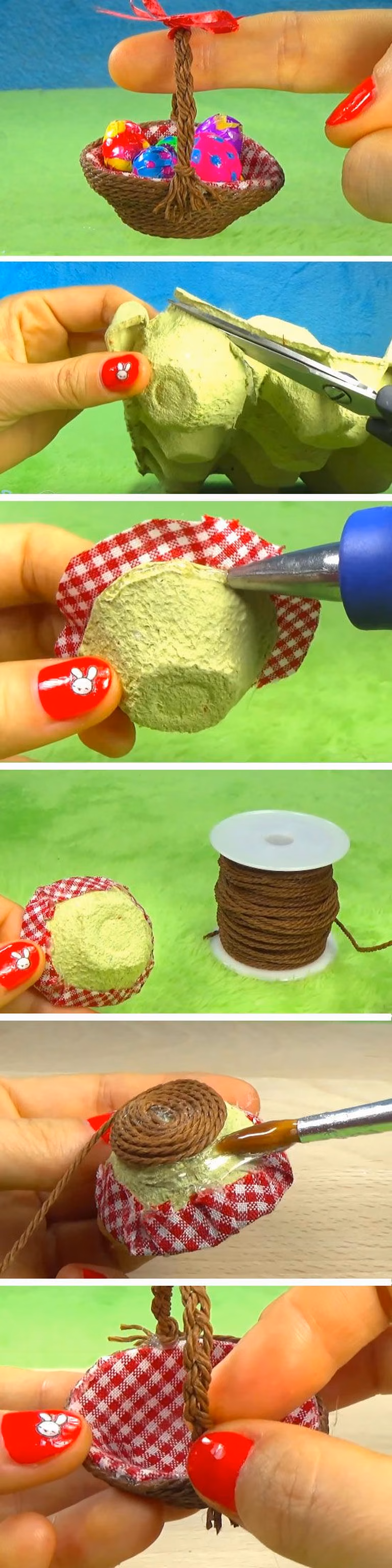 DIY-- mini koszyczek wielkanocny