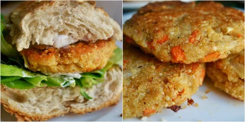 Burger z Komosy Ryżowej z Jogurtem Naturalnym