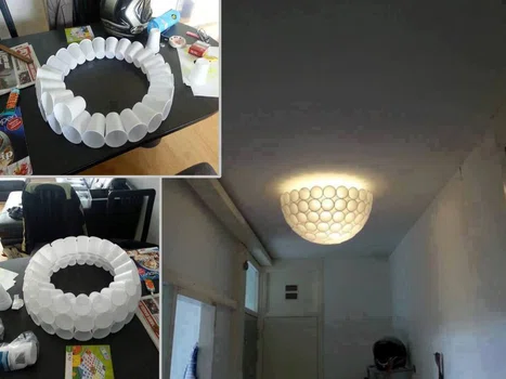 Super lampa - z plastikowych kubeczków