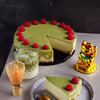 Sernik z zieloną herbatą matcha