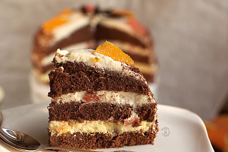Tort Pomarańczowo Grejpfrutowy