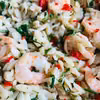 PONIEDZIAŁEK: KREWETKI Z MAKARONEM ORZO