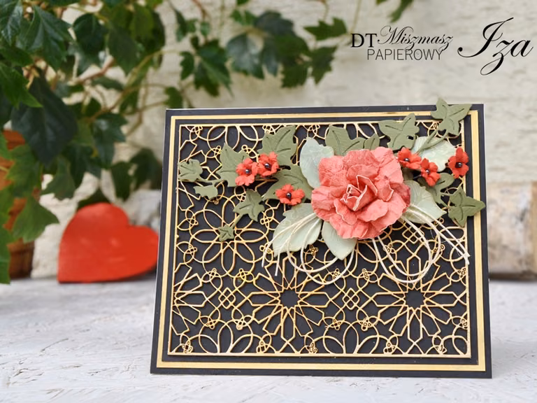 Kartka gold & black