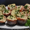Mielone zapiekane na plasterkach cukinii