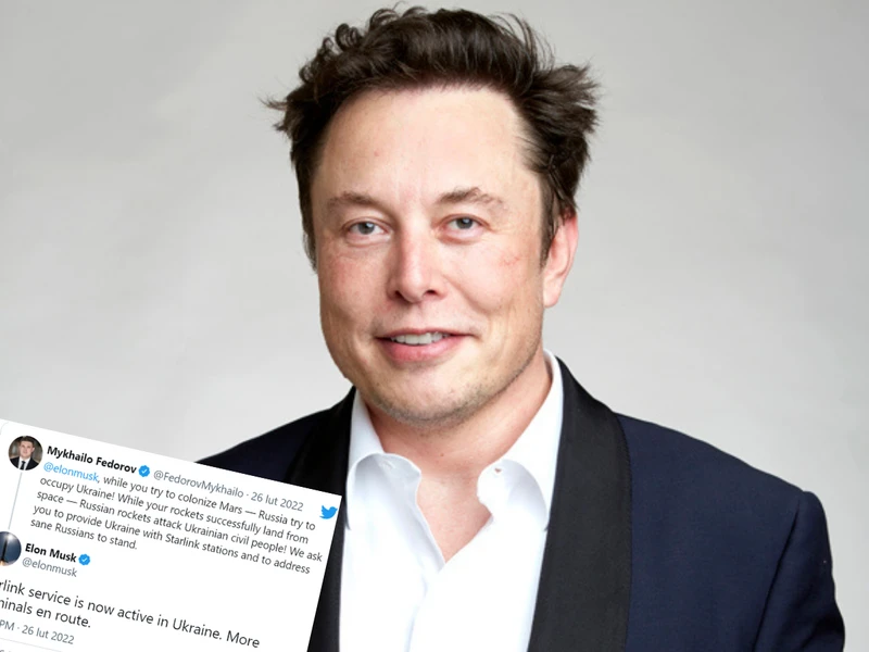 Elon Musk wspiera Ukrainę! Wystarczył jeden Tweet