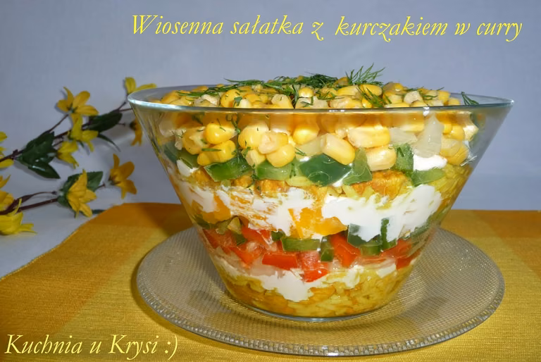 Sałatka z kurczakiem z curry