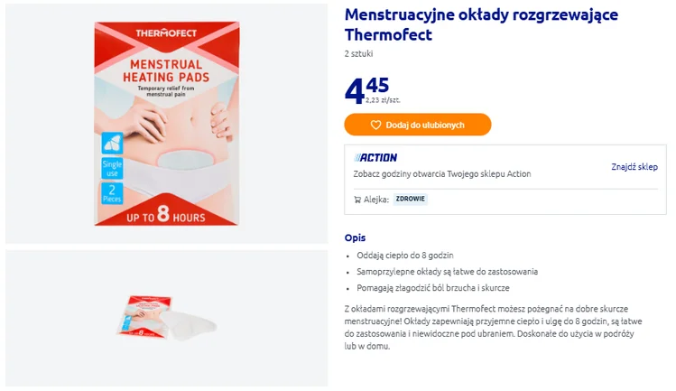 Zdjęcie Ten gadżet z Action za 4 zł powinna znać każda kobieta! Dyskretny, założysz kiedy chcesz -  do 8 h ulgi od bólu i skurczy #1