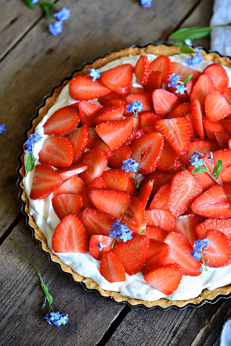Tarta serowa z truskawkami