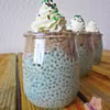 Pistacjowy pudding chia z musem czekoladowym