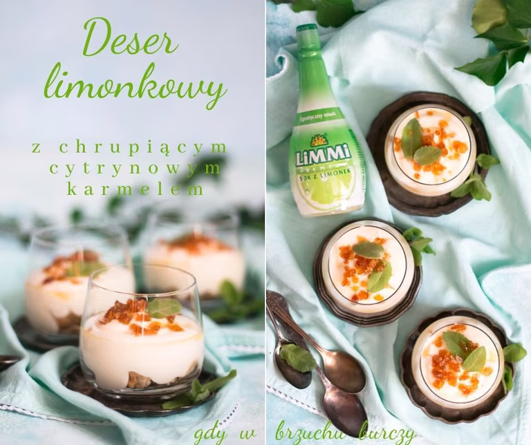 Deser limonkowy z chrupiącym cytrynowym karmelem