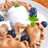 Pełnoziarniste pierogi z borówkami FIT