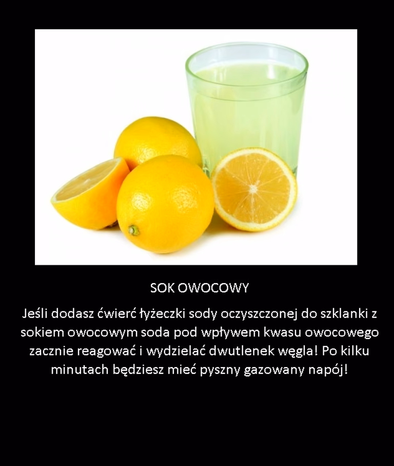 Dodaj sody do soku owocowego