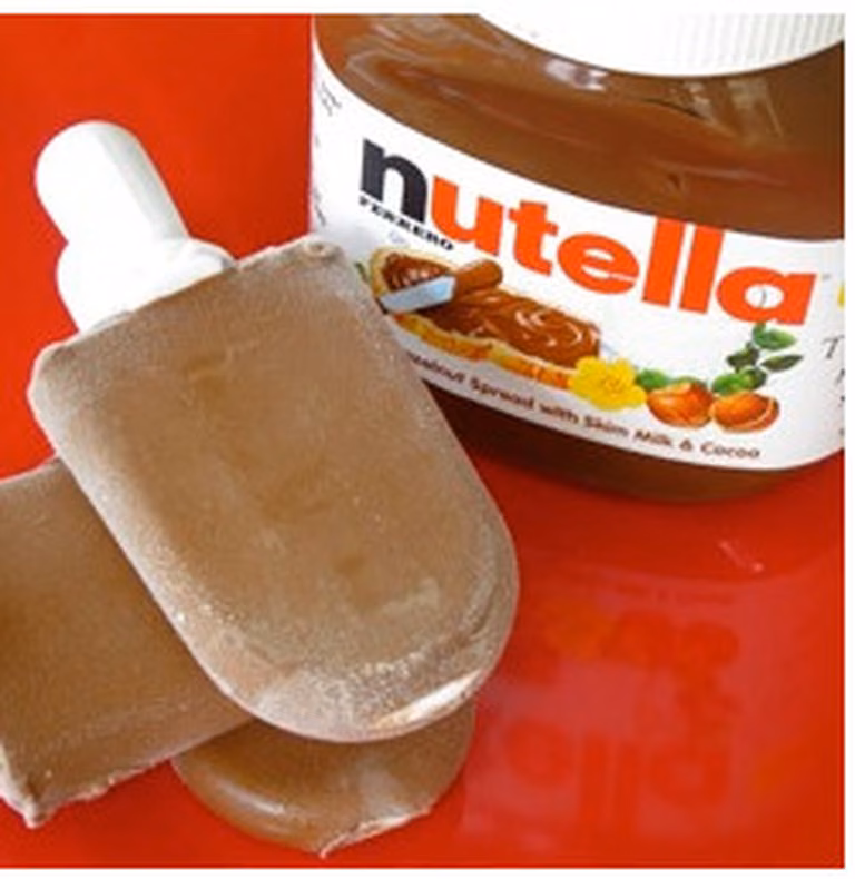 Lody na patyku z Nutelli