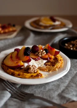 omlet marchewkowy z ricottą rozpływający się w ustach