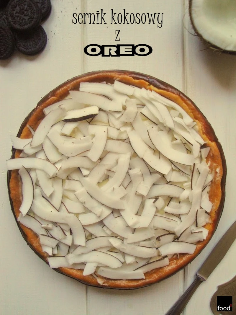 Sernik kokosowy na spodzie z Oreo