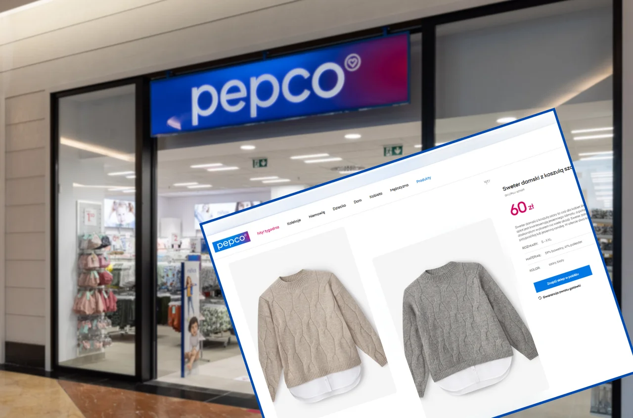 Ten sweter z koszulą z Pepco za 60 zł to modowy sztos! Ciepły i stylowy - warkoczowy gruby splot dodaje uroku